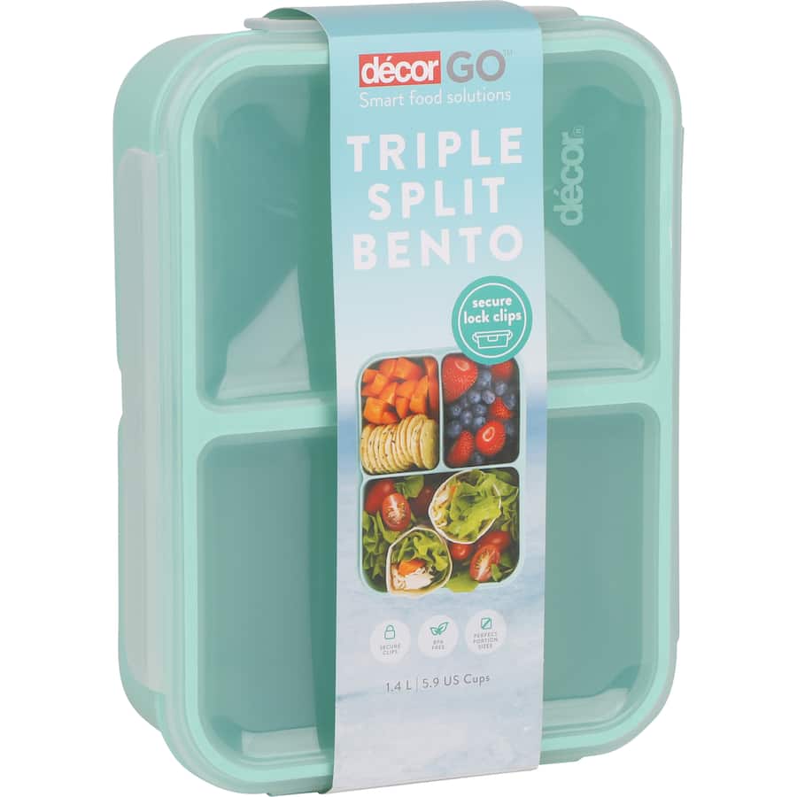 Decor Go Bento Lunch Box Triple Split 1.4L