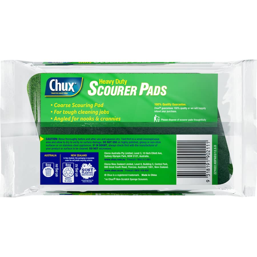 Chux Scourer Heavy Duty Pads 3pack