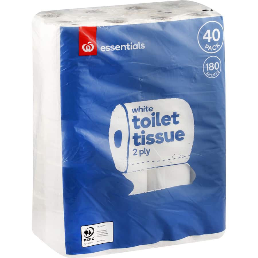 Essentials Toilet Paper 40pk 2ply 40pack