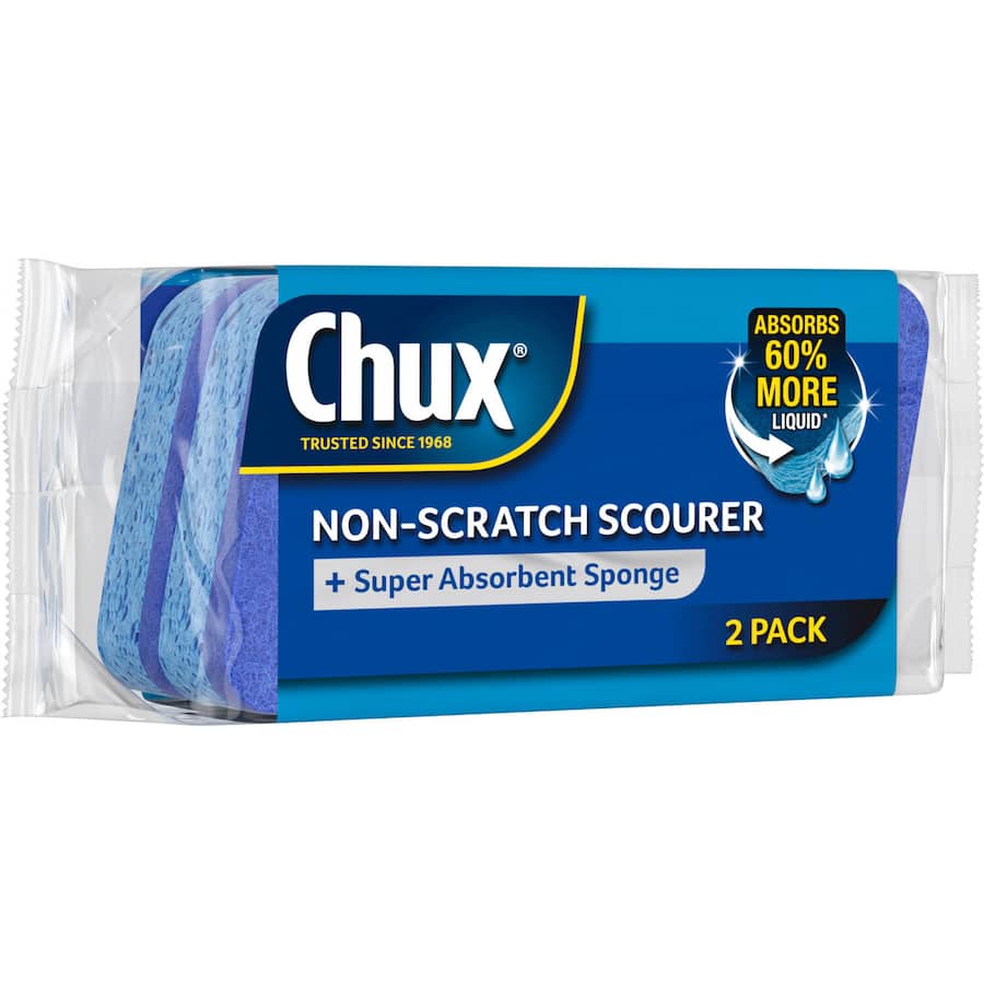 Chux Scourer Non Scratch 2pack