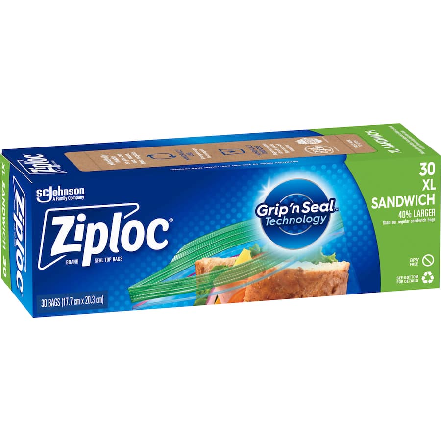 Ziploc Sandwich Bags Extra Large 30pack