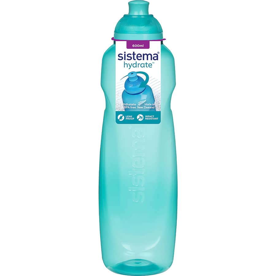 Sistema Hydrate Drink Bottle Twist N Sip 600ml Assorted