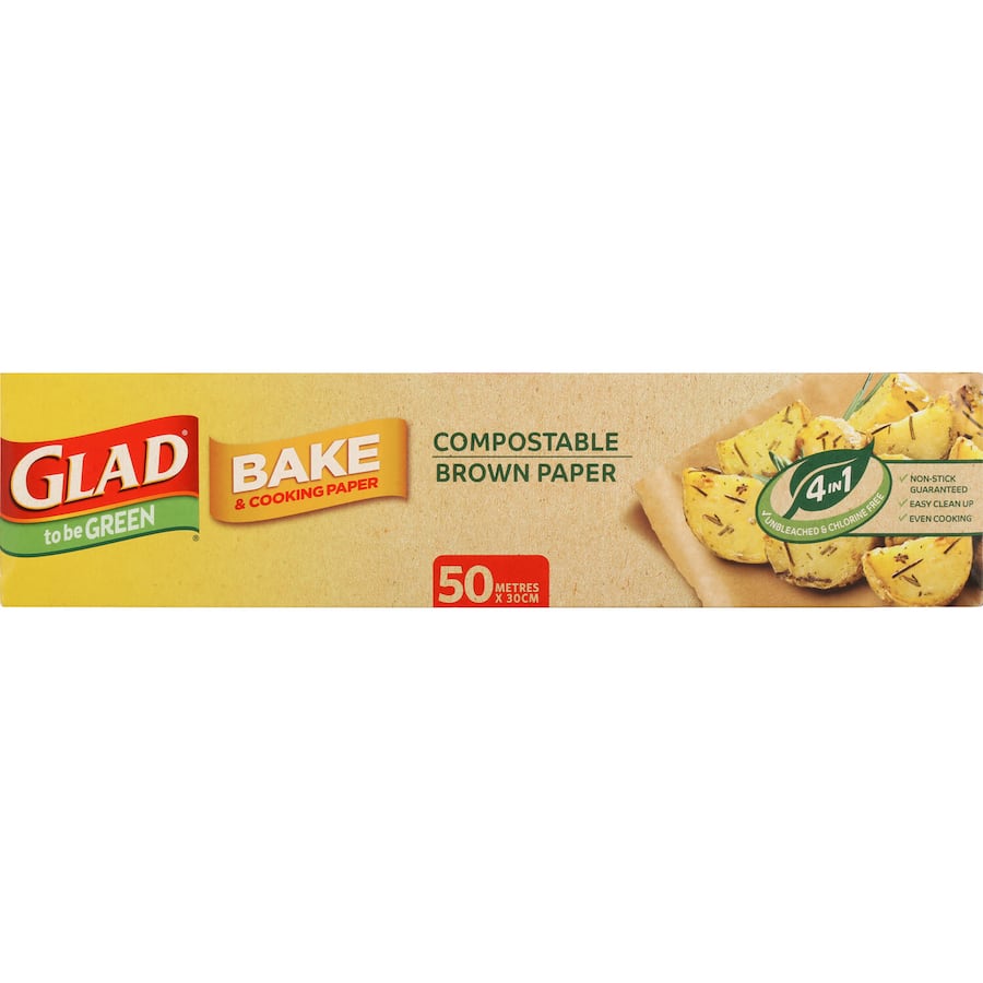 Glad Compostable Baking Paper Brown