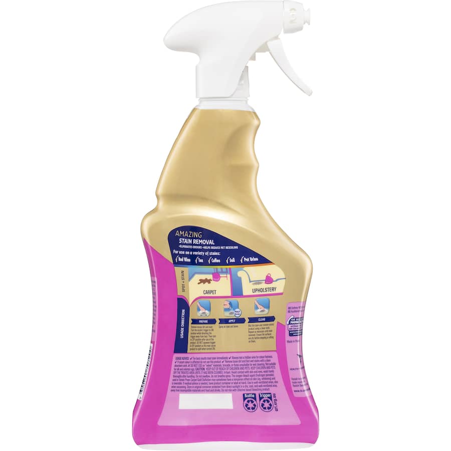 Vanish Preen Gold Carpet Stain Remover 3 In 1 Cleaning Spray Trigger 410mL
