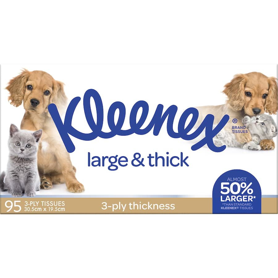 Kleenex Tissues Large N Thick 3ply Box 95pack