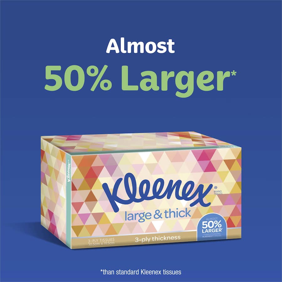 Kleenex Tissues Large N Thick 3ply Box 95pack
