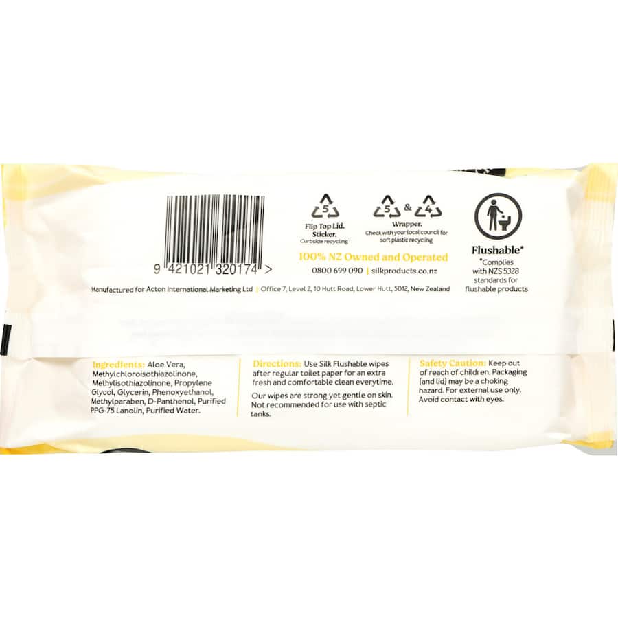 Silk Personal Wipes Flushable Value 96pack