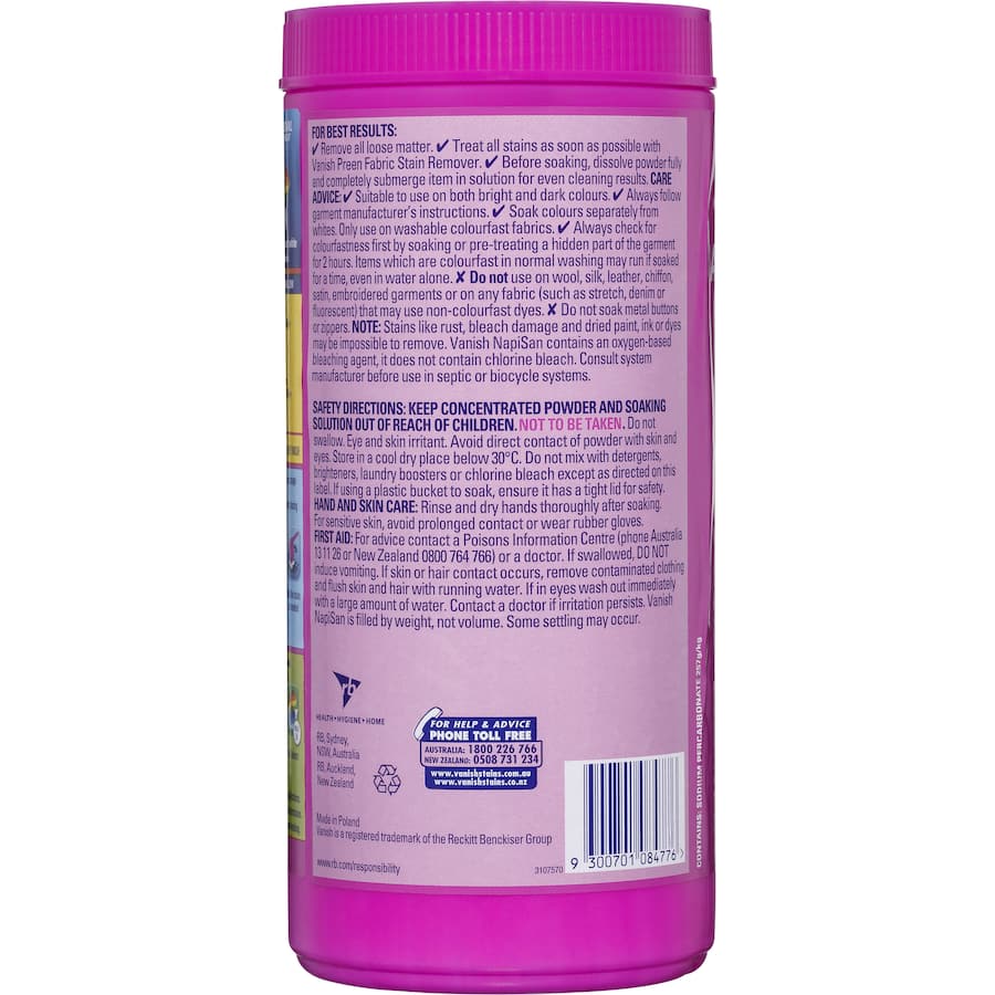 Vanish Napisan Oxi Action Stain Remover Colour Safe Powder 2kg