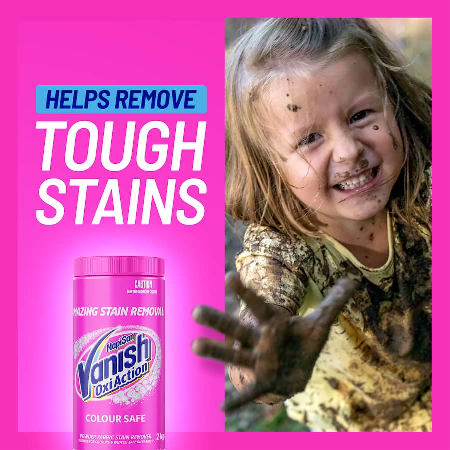 Vanish Napisan Oxi Action Stain Remover Colour Safe Powder 2kg