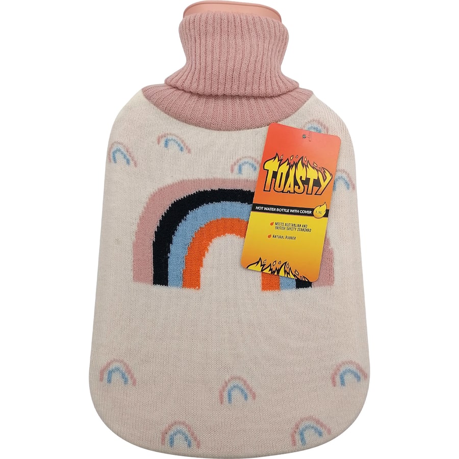 Toasty Hot Water Bottle With Cover 1.9l Assorted Each