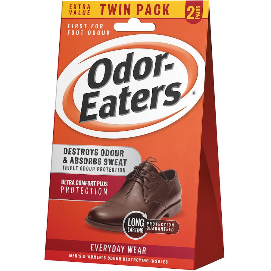 Odor Eaters Insoles Everyday Wear Twin Pack 2pr