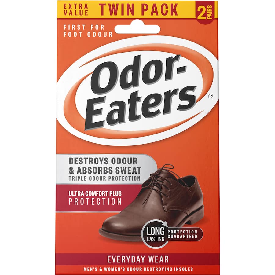 Odor Eaters Insoles Everyday Wear Twin Pack 2pr