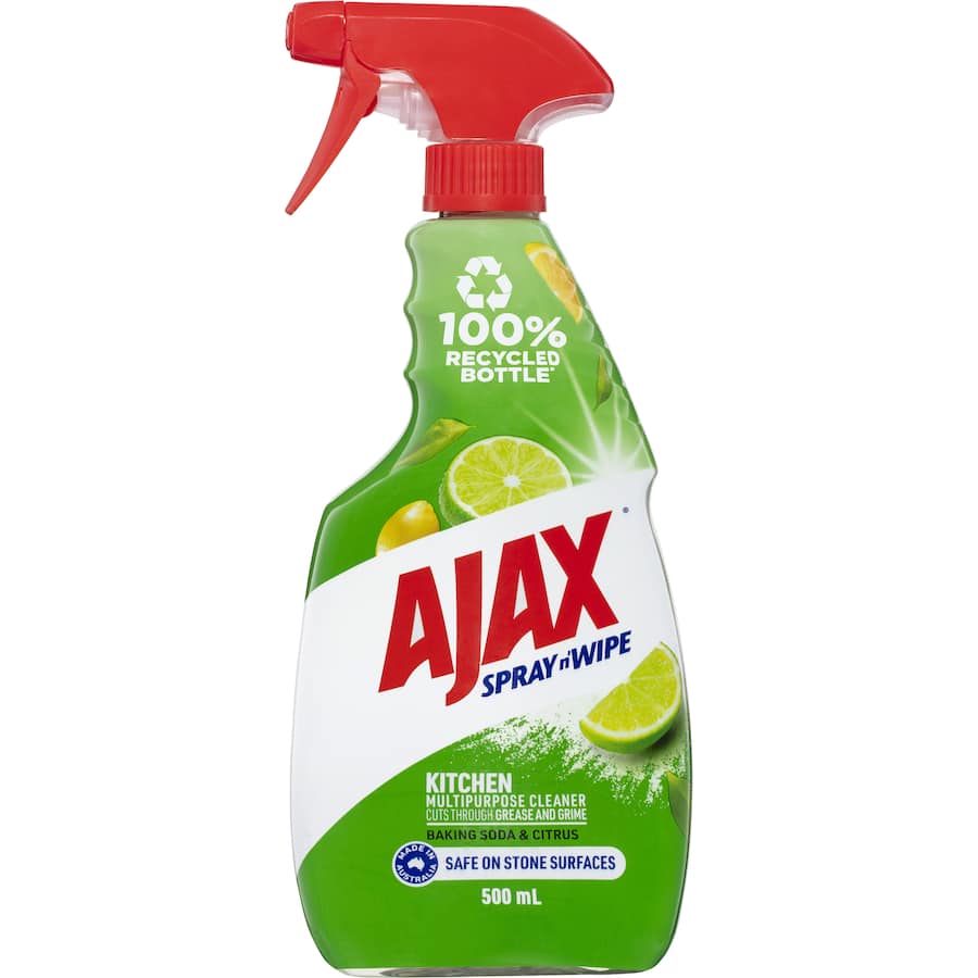 Ajax Spray N Wipe Cleaning Kitchen Spray Multipurpose Baking Soda Trigger 500mL