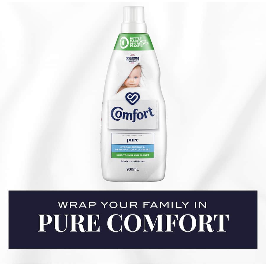 Comfort Fabric Softener Conditioner Pure White Bottle 900mL