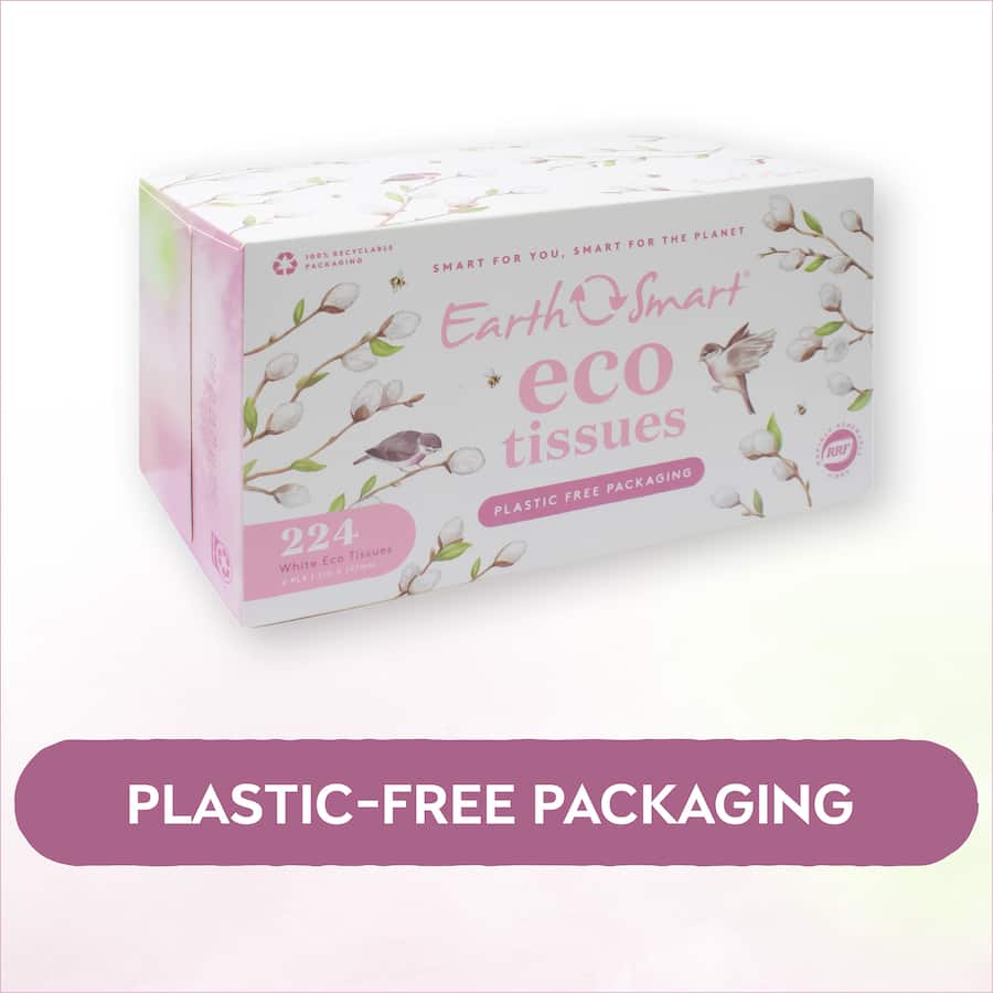 Earthsmart Tissues Plastic Free 224pack (SMARTFOX)