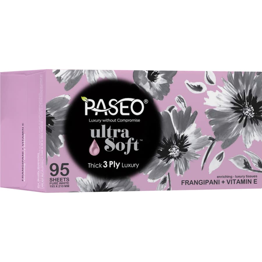 Paseo Ultra Soft Tissues Frangipani + Vitamin E 95pack (SMARTFOX)