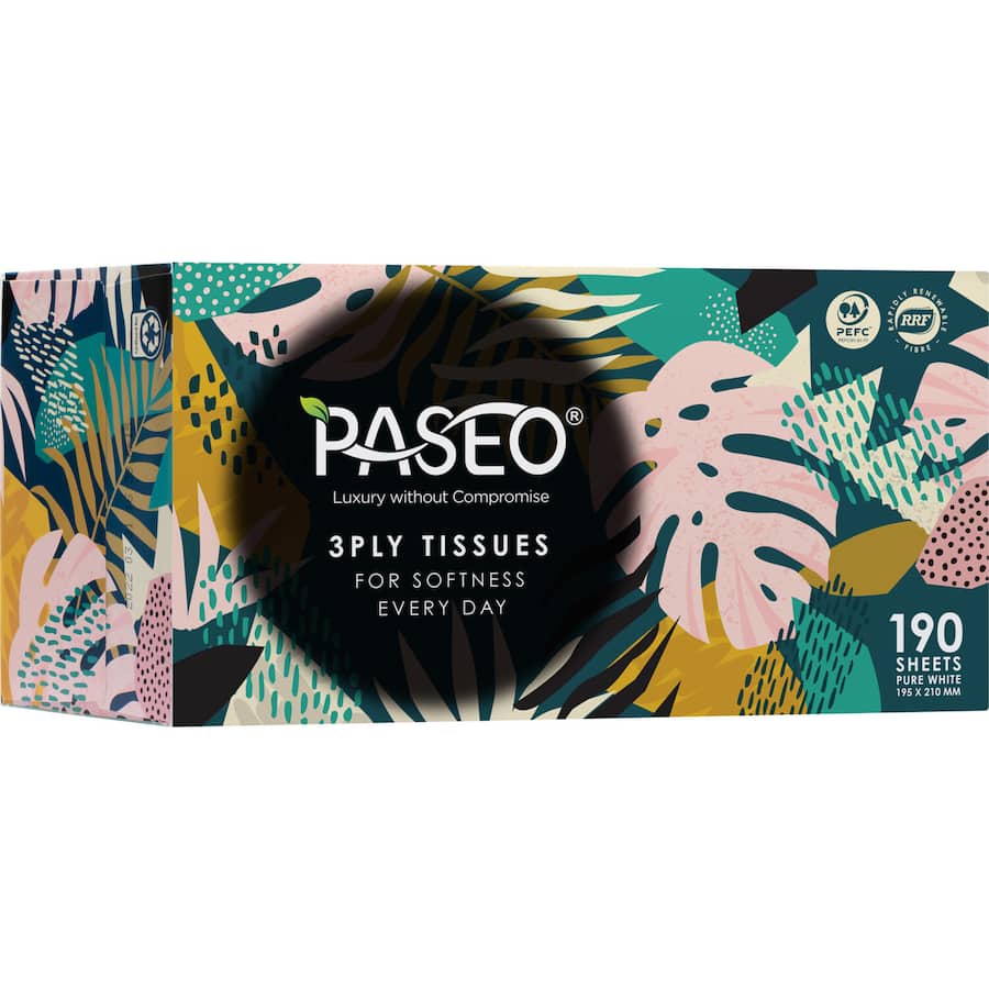 Paseo Tissues Pure White 190pack