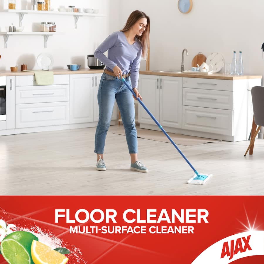 Ajax Floor Cleaner Baking Soda Stone Safe Recycled Bottle 750mL
