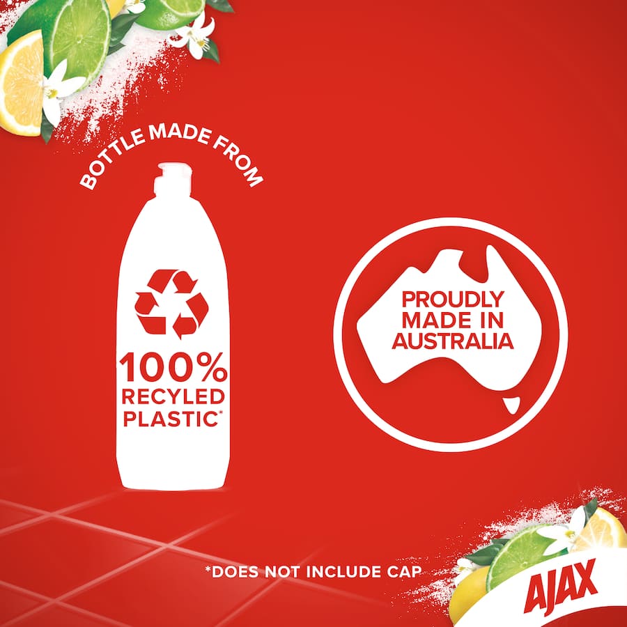 Ajax Floor Cleaner Baking Soda Stone Safe Recycled Bottle 750mL