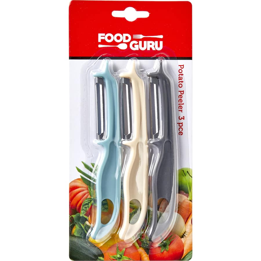 Food Guru Peelers Plastic 3pack