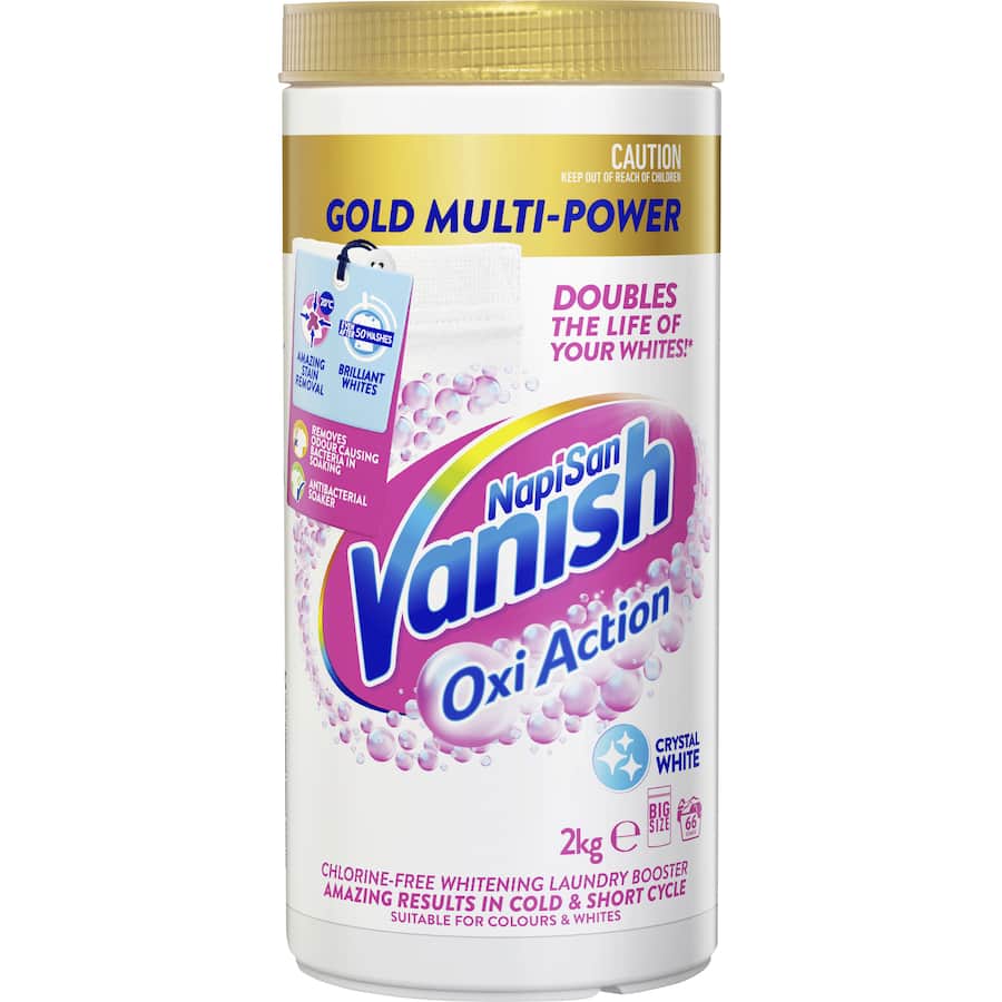 Vanish Napisan Gold Multipower Stain Remover Crystal White Powder 2kg