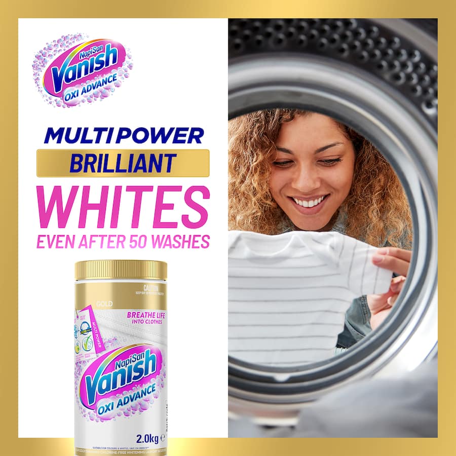 Vanish Napisan Gold Multipower Stain Remover Crystal White Powder 2kg