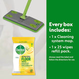 Dettol Antibacterial Floor Cleaning System & Wipes 25pack