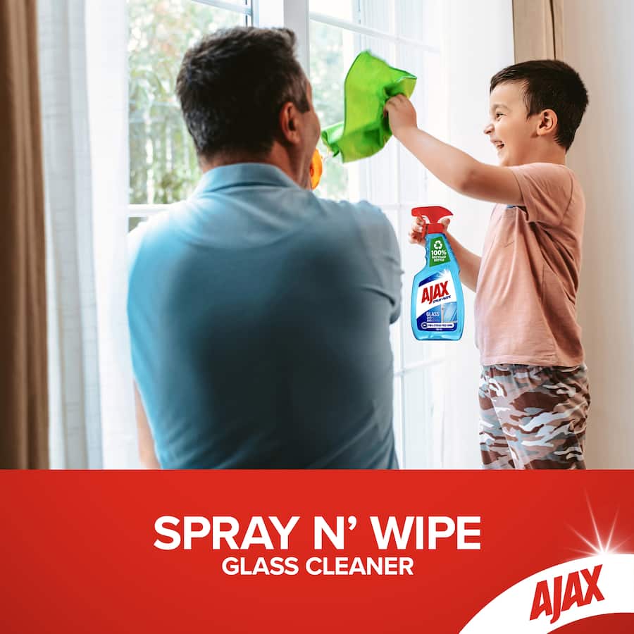 Ajax Spray N Wipe Glass Cleaner Anti Streak Fog & Scratch Trigger 500mL