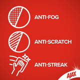 Ajax Spray N Wipe Glass Cleaner Anti Streak Fog & Scratch Trigger 500mL