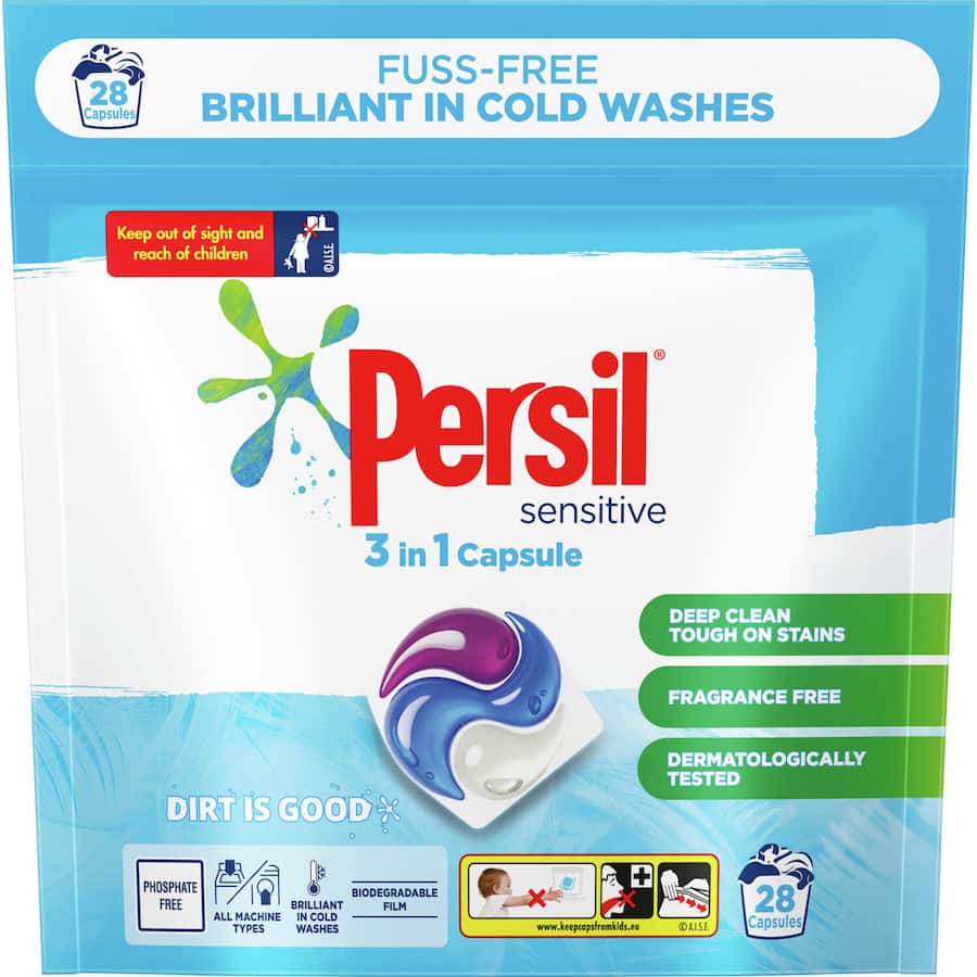 Persil Laundry Capsules 3 In 1 Sensitive 28pack