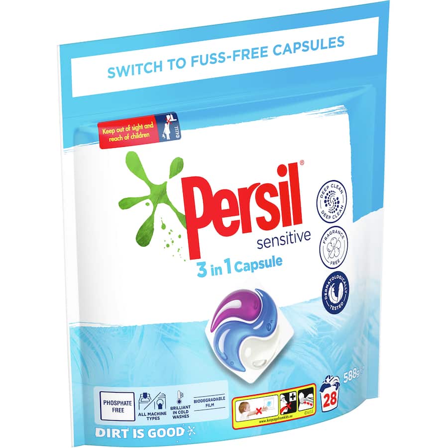 Persil Laundry Capsules 3 In 1 Sensitive 28pack