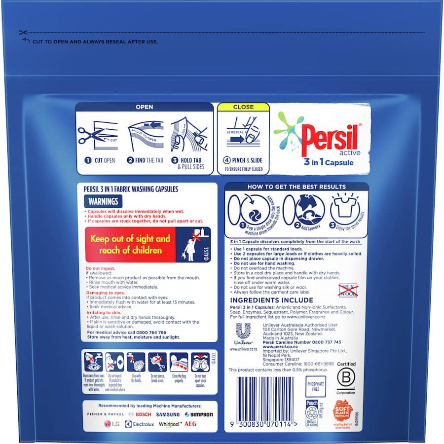 Persil Laundry Capsules 3 In 1 Active 28pack