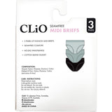 Clio Fashion Women's Underwear Midi Brief Assorted 12-14 3pack