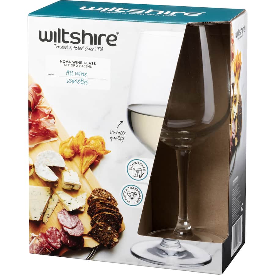 Wiltshire Nova Glasses Wine 2pack 455mL