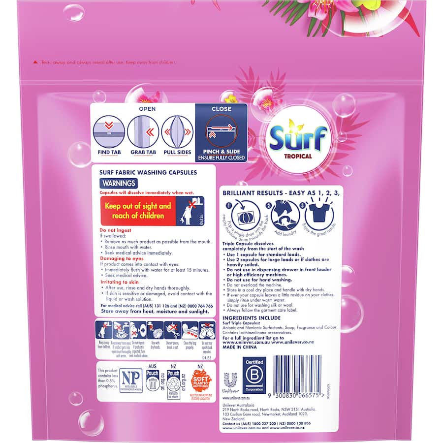 Surf Laundry Capsules Tropical 50pack