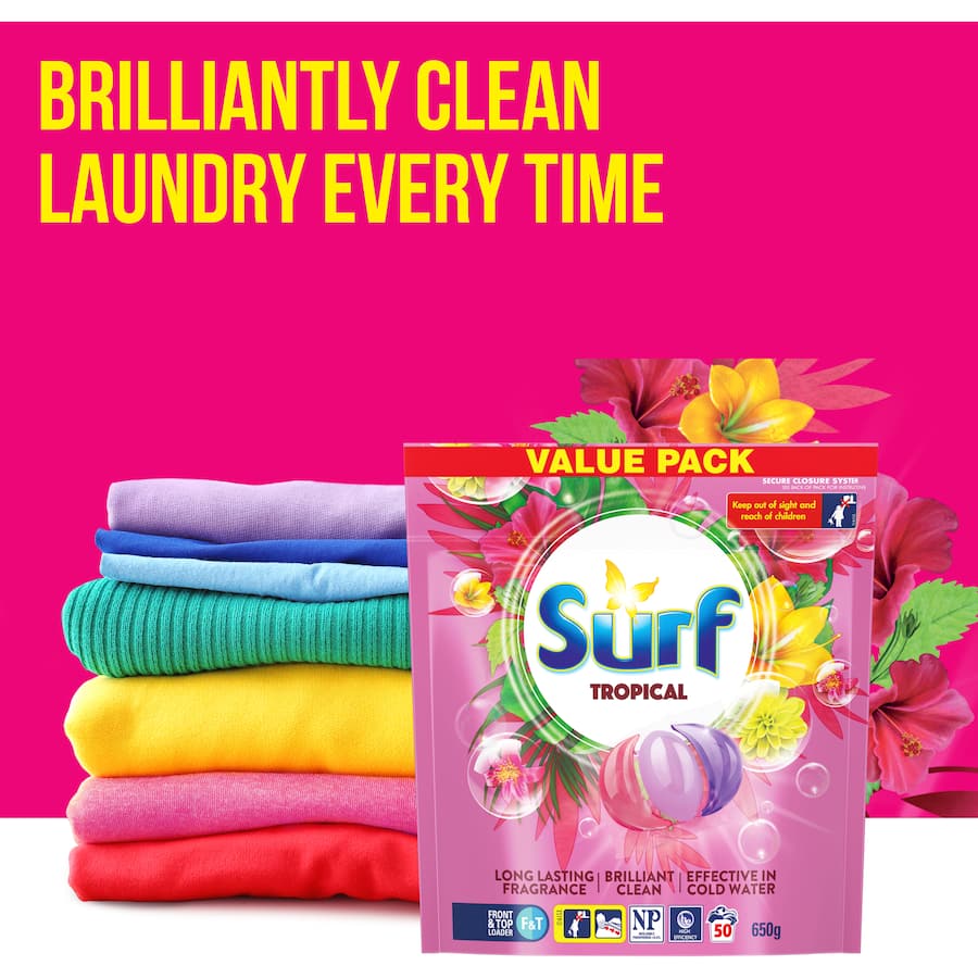 Surf Laundry Capsules Tropical 50pack