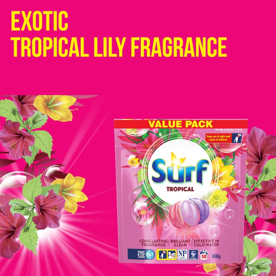 Surf Laundry Capsules Tropical 50pack