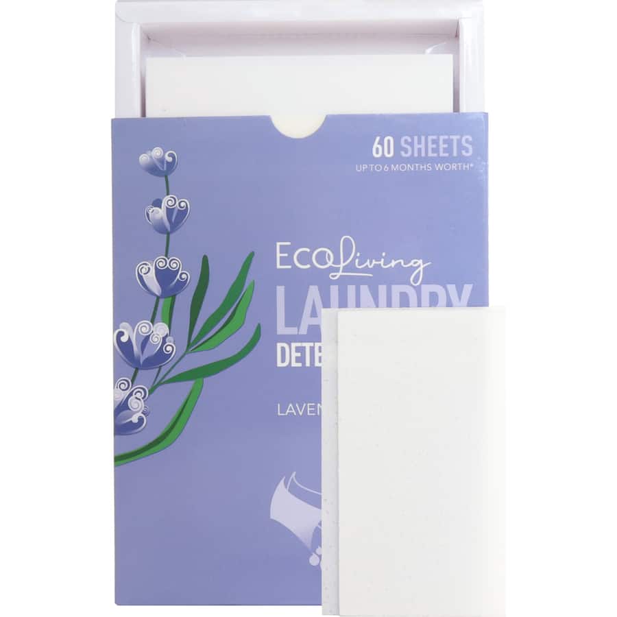 Eco Living Laundry Detergent Sheets Lavender 60pack