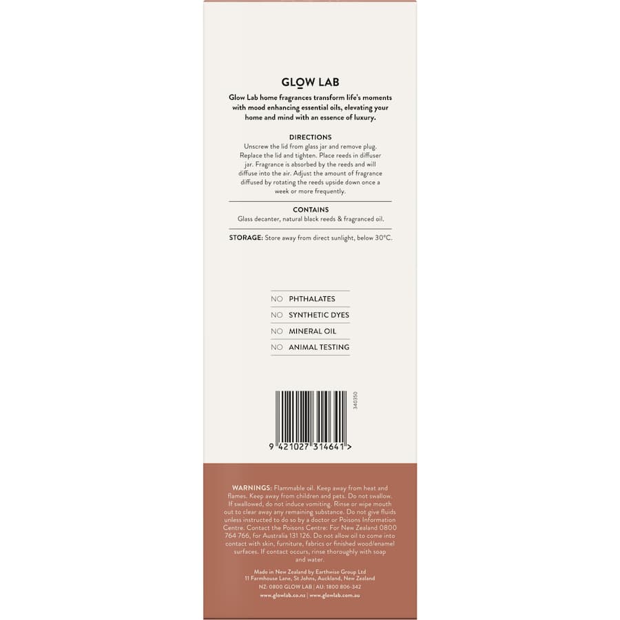 Glow Lab Reed Diffuser Coconut & Sandalwood 100mL