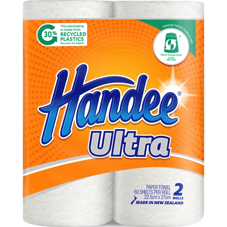Handee Paper Towels White 2pack