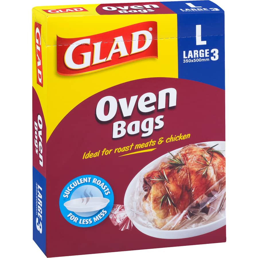 Glad Micro Oven Bags Large 350x500mm 3pack