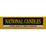 National Candles White Table Box 6pack