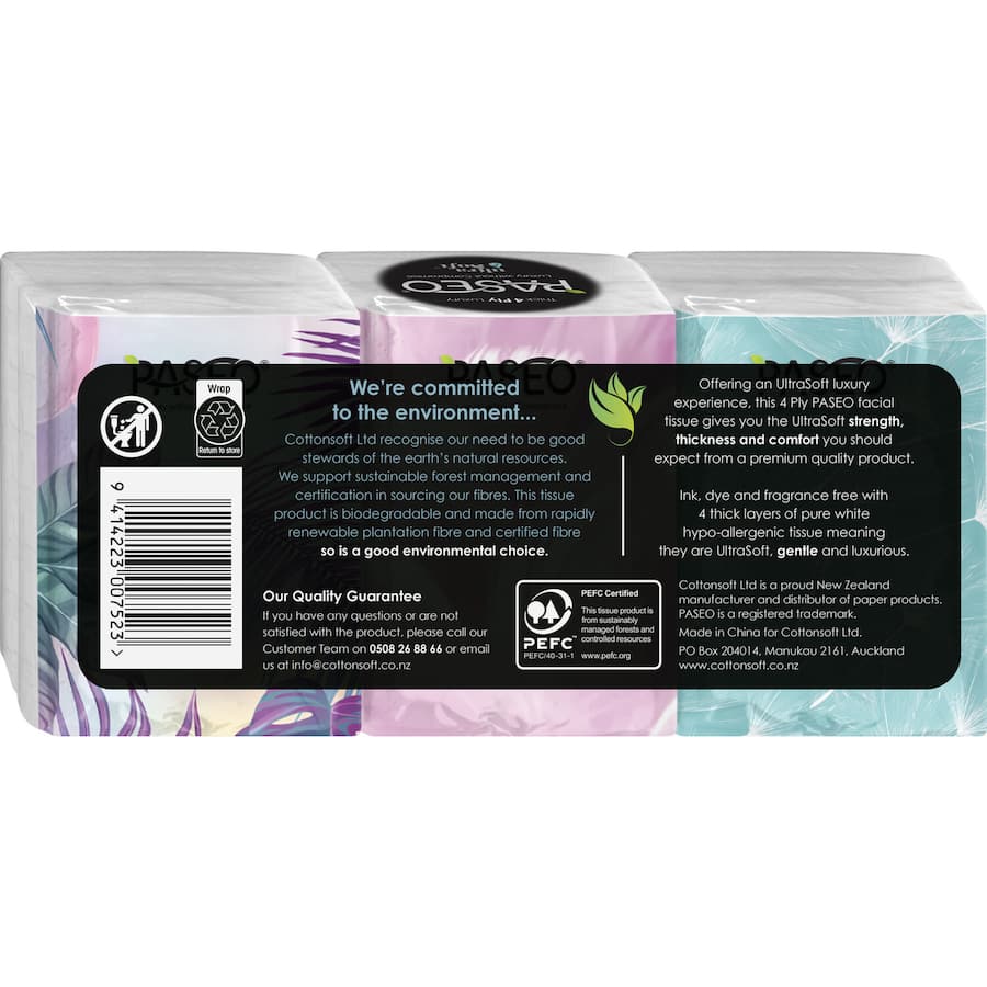 Paseo Ultra Soft Tissues Pocket Pack 4ply 6pack