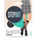 Stepout Du Jour Sheer Knee Highs Bare 15d 2pr