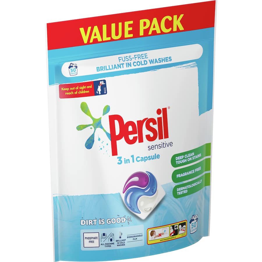 Persil Laundry Capsules 3 In 1 Sensitive Value Pack 50pack