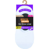 Underworks Ladies Socks No Show Liner Size 5-10 3pack