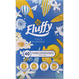 Fluffy Dryer Sheets Fabric Softener Conditioner Field Flowers 40pack