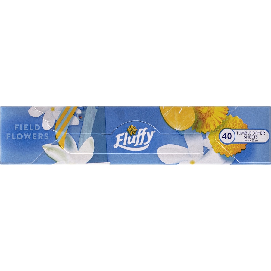 Fluffy Dryer Sheets Fabric Softener Conditioner Field Flowers 40pack