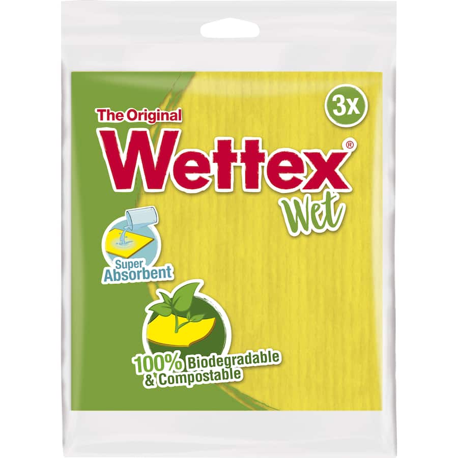 Vileda Wettex Wet Sponge Cloth  3pack