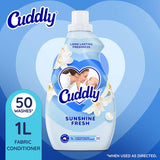 Cuddly Concentrate Fabric Softener Conditioner Sunshine Fresh Bottle 1L